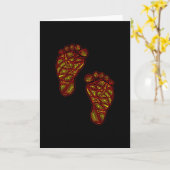 Carte Empreintes bébé (Fleur jaune)