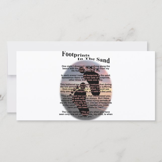 Carte Empreintes dans le sable... (Devant)