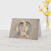 Carte Empreintes dans le sable (Fleur jaune)