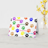 Carte Empreintes de chien (Fleur jaune)