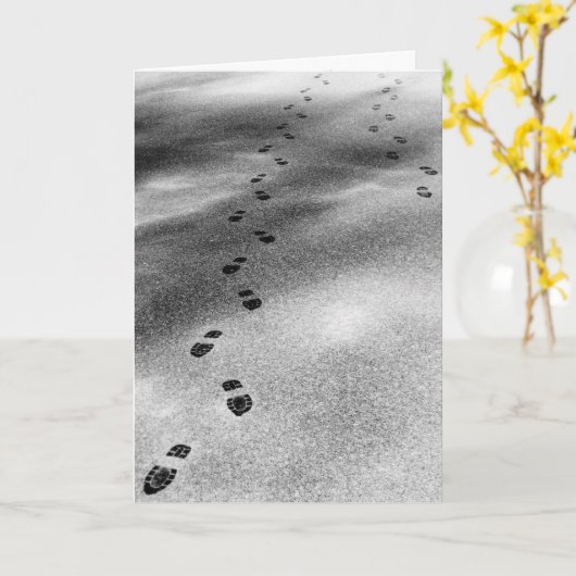 Carte Empreintes de neige (Fleur jaune)