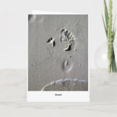 Carte Empreintes de pas de sable de fête des pères, de (Dos)