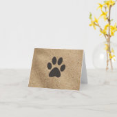 Carte Empreintes de pattes dans le sable (Fleur jaune)