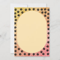 Empreintes de pattes de chien Forme ovale Style Vi