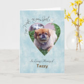 Carte "Empreintes de pattes sur votre coeur" Chien photo (Fleur jaune)