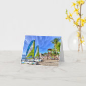 Carte Empreintes de plage des Caraïbes (Fleur jaune)