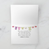 Carte Empreintes de Quad bébé sur Gingham (Intérieur)