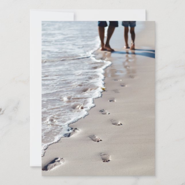 Carte Empreintes sur la plage (Devant)