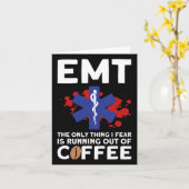 Carte Emt Coffee - Drôle Halloween Emt (Fleur jaune)