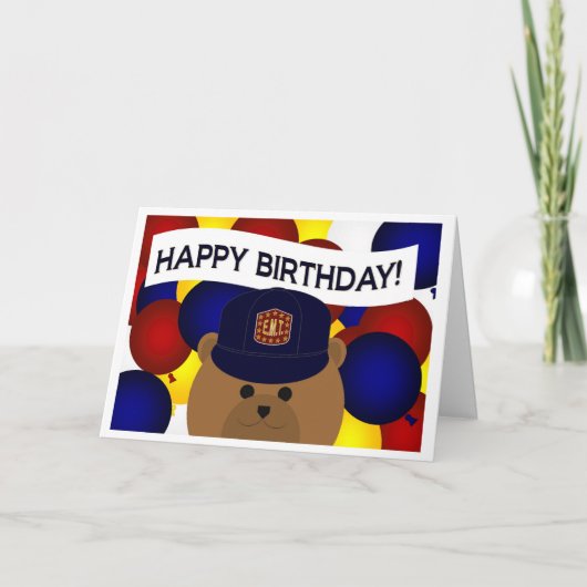 Carte EMT - Happy Birthday EMT Hero! (Devant)