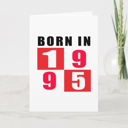 Carte En 1995 conceptions soutenues d'anniversaire (Devant)