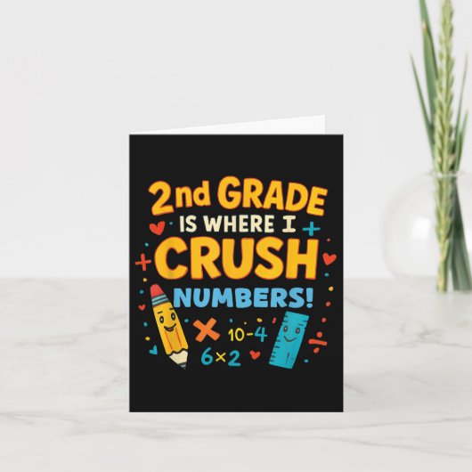 Carte En 2E Année, J'Écrase Les Numéros Math Retour À Sc (Devant)