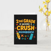 Carte En 2E Année, J'Écrase Les Numéros Math Retour À Sc (Fleur jaune)