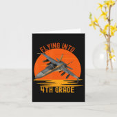 Carte En 4e Année Garçons Retour À L'École Jet Graphique (Fleur jaune)