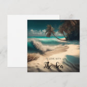 Carte En amour avec la mer | Art tropical (Devant / Derrière)
