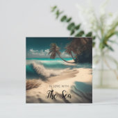 Carte En amour avec la mer | Art tropical (Debout devant)