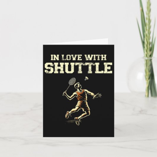 Carte En amour avec Shuttle Dminton Lecteur Shuttle Rack (Devant)