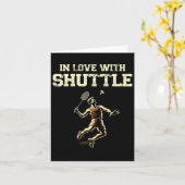 Carte En amour avec Shuttle Dminton Lecteur Shuttle Rack (Fleur jaune)