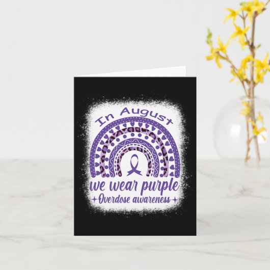 Carte En Août Nous Portons Violet Arc-En-Ciel Overdose (Fleur jaune)