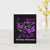 Carte En Août Nous Portons Violet Butpe Overdose (Fleur jaune)