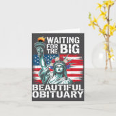 Carte En Attendant La Belle Et Grande Nécrologie Blague (Fleur jaune)