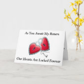 Carte En Attendant Mon Retour...Carte De Voeux (Fleur jaune)