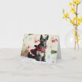 Carte En Attendant Santa Paws (Fleur jaune)