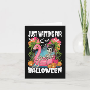 Carte En attente de squelette d'Halloween été Éffrayant