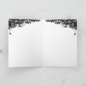 Carte En attente d'Halloween, Bat mignonne et Corbeau (Intérieur)