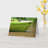 Carte En aval avec bateau (Fleur jaune)