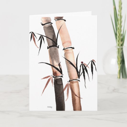 Carte en bambou de pluie (Devant)