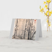 Carte en bambou louche de forêt (Fleur jaune)