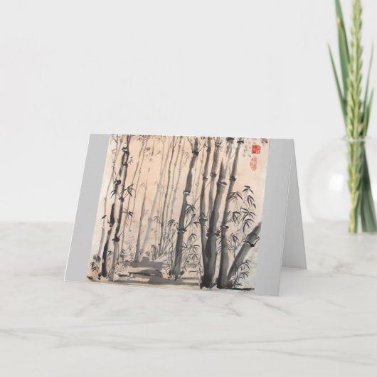 Carte en bambou louche de forêt (Devant)
