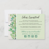 Carte en bois de eucalyptus avec remerciements bot (Dos)