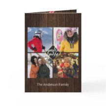 Carte en bois de grange de l'équipe Parka pour un 