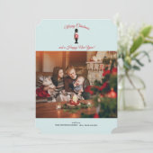 Carte en bois de vacances de photo de soldat (Debout devant)