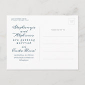 Carte en bois rustique pour mariage de destination (Dos)