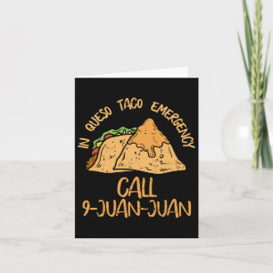 Carte En cas d'urgence Queso Cinco De Mayo Taco Appel 9