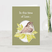 Carte En ce temps de perte, l'Écriture console  Oiseau (Devant)