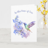 Carte En ce temps de perte, oiseau de réconfort des Écri (Fleur jaune)