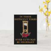 Carte En ces temps difficiles, certaines coupes peuvent (Fleur jaune)