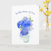 Carte En cette période de perte, Écriture Confort Flower (Fleur jaune)