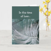 Carte En cette période de perte, Écriture Sainte la paix (Fleur jaune)