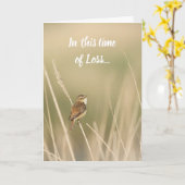 Carte En cette période de perte, l'écriteau Comfort Bird (Fleur jaune)