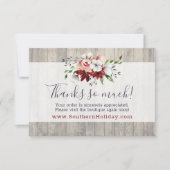 Carte en coton de style country du sud en bois rus (Devant)