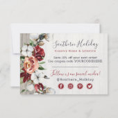 Carte en coton de style country du sud en bois rus (Dos)