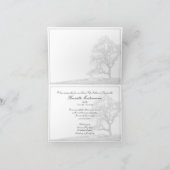 Carte En deuil silencieux - arbre sur la prairie (Intérieur)