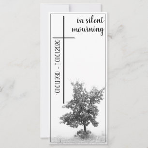 Carte En deuil silencieux - arbre sur la prairie 2.0