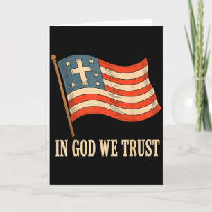 Carte En Dieu Nous Avons Confiance Drapeau Américain Cro