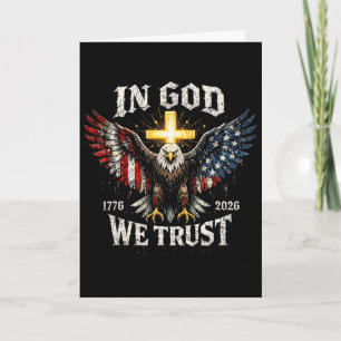 Carte En Dieu nous croyons 250 Ans de liberté Usa Aigle